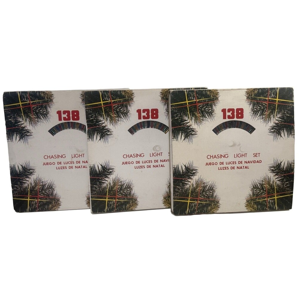 3 Chasing Light Sets Christmas String Lights 138 Multicolor Chasing Effect